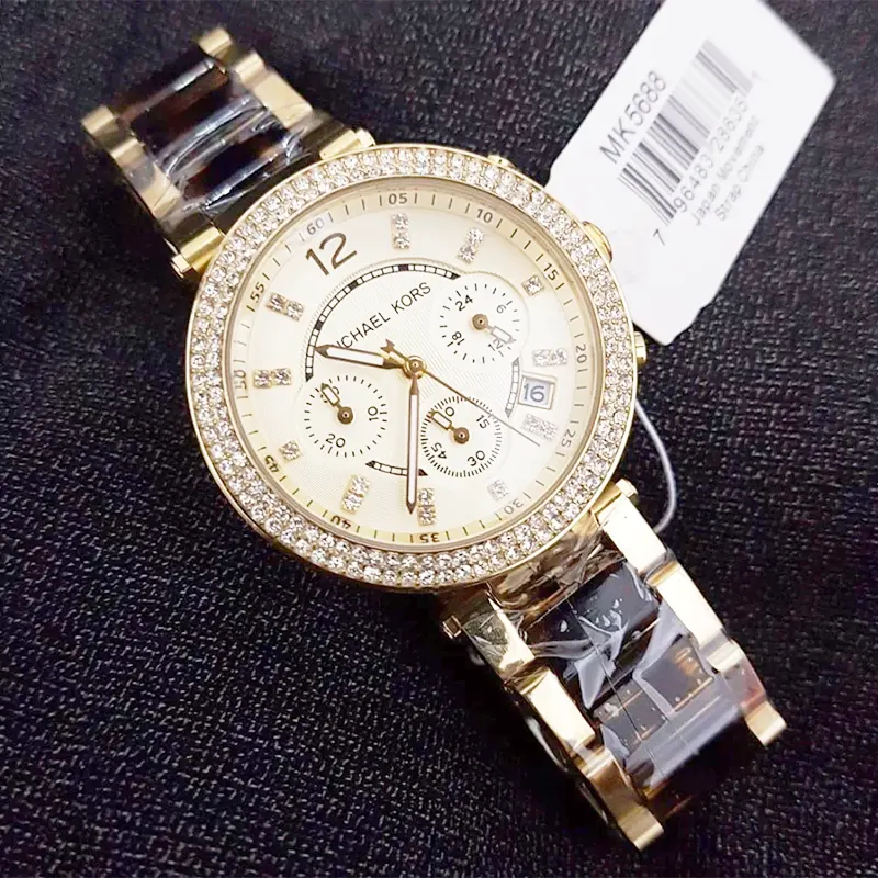 Michael Kors Parker Champagne Dial Ladies Watch- MK5688